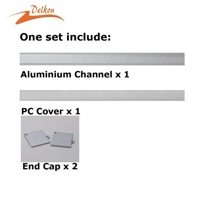 Delkon 46*50mm Aluminum LED Strip Light Profile Channel  Housing for Wall and Ceiling