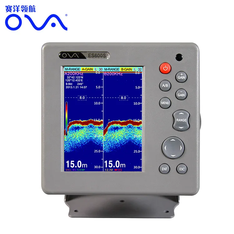 6 Inch Precision Survey Dual Frequency Echo Sounder Transducer Depth Finder