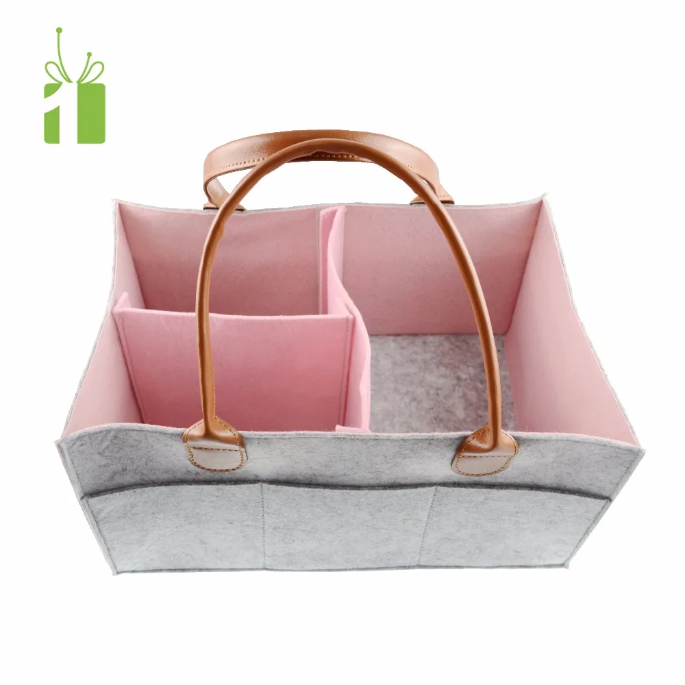 2023 fashion grey polyester cover heine nappy baby love land designer disposable bag felt diaper caddy