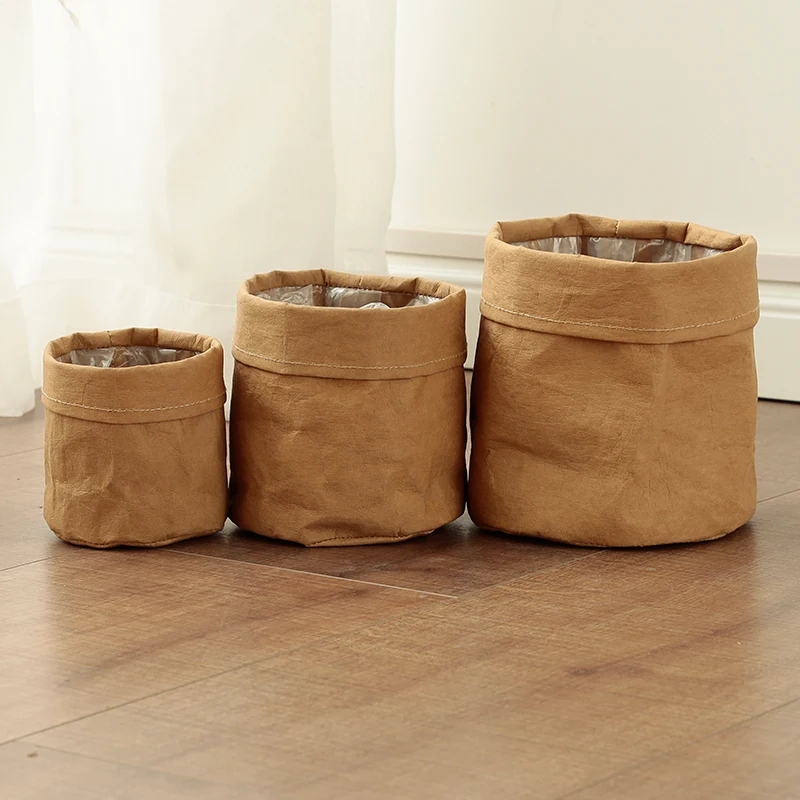 
Ebay Hot Sell Creative New Christmas Decoration Washable Kraft Paper Flower Pot Holder 