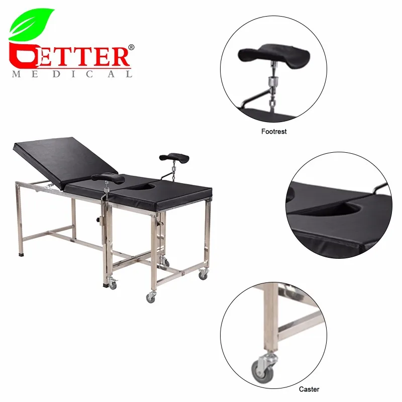 
Hot sell Medical manual Examination bed adjustable Examination Couch Stainless Steel Examination Couch 