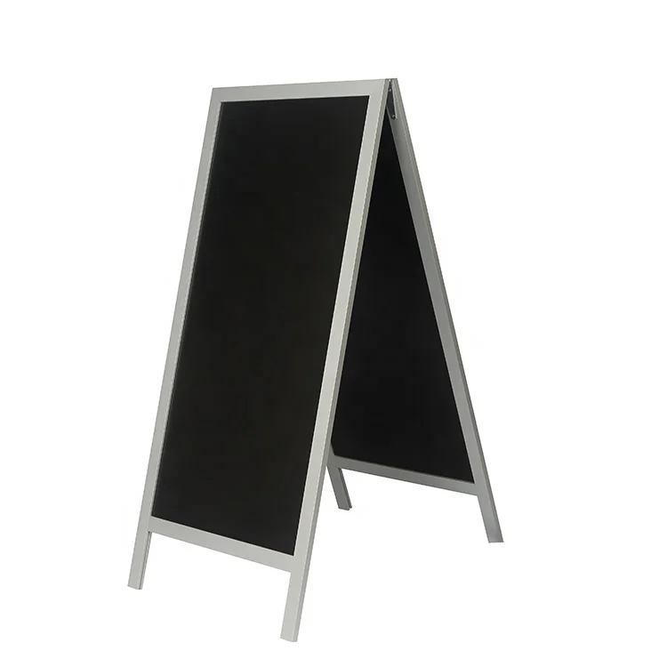 
Office Blackboard Black Aluminum A Frame Signs School Class For Kids Writing Chalkboard Folding Alloy Notice Board 
