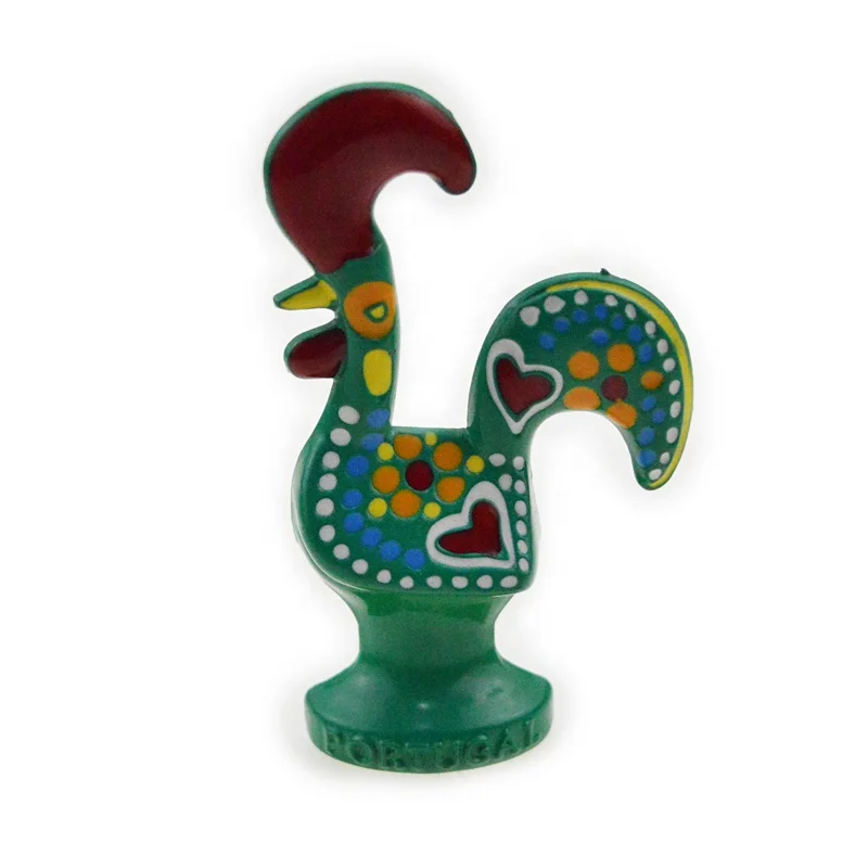 Traditional Portuguese Decorative Good Luck Rooster Metal Fridge Magnet Portugal Cock Tourist Souvenir Magnet