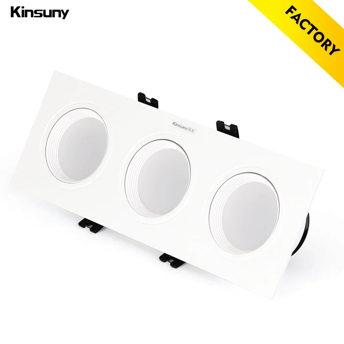 Tiltable LED Indoor Lighting LED Square Downlight by Kinsuny Factory