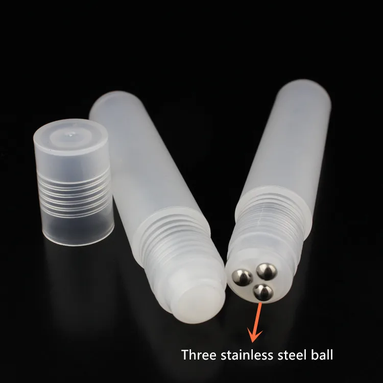Cheaper price 15ML clear plastic tube packaging with roller ball