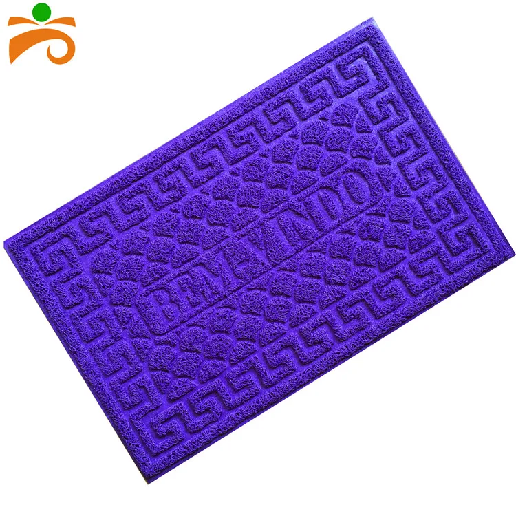 Тиснением дизайн ПВХ коврик вход мат Нескользящие тапочки этаж Подушка Мат