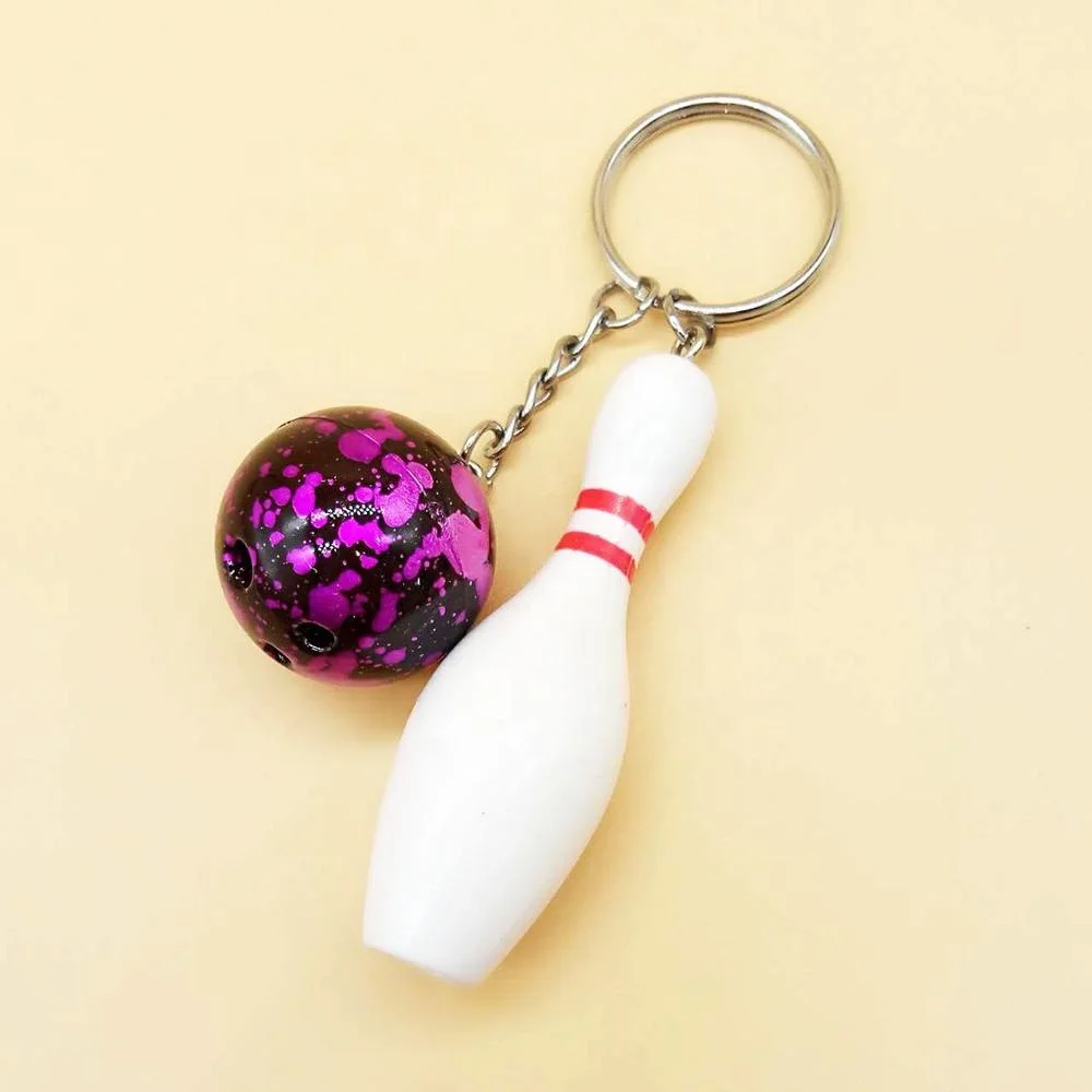 Wholesale bowling ball and pin party favor gifts sports souvenirs bowling keychain