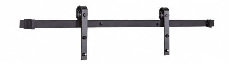 
Black Bottom Barn Door Floor Guide With Stay Roller Adjustable for Barn Door Hardware 
