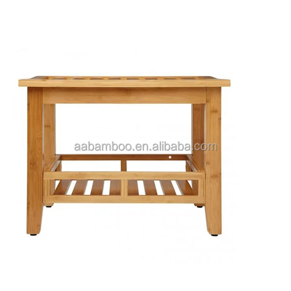 Bamboo Bathroom Towel Stool