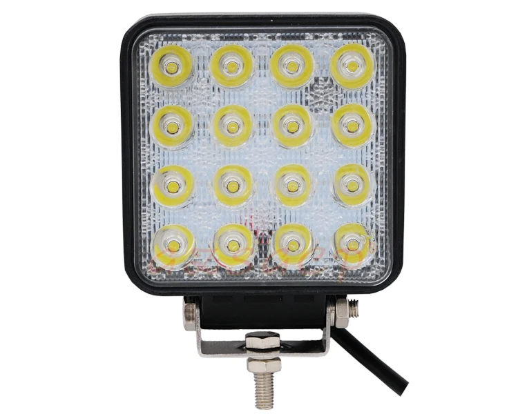 Good quality square 12v 4inch 48w led work light for 4x4 led tractor working lights