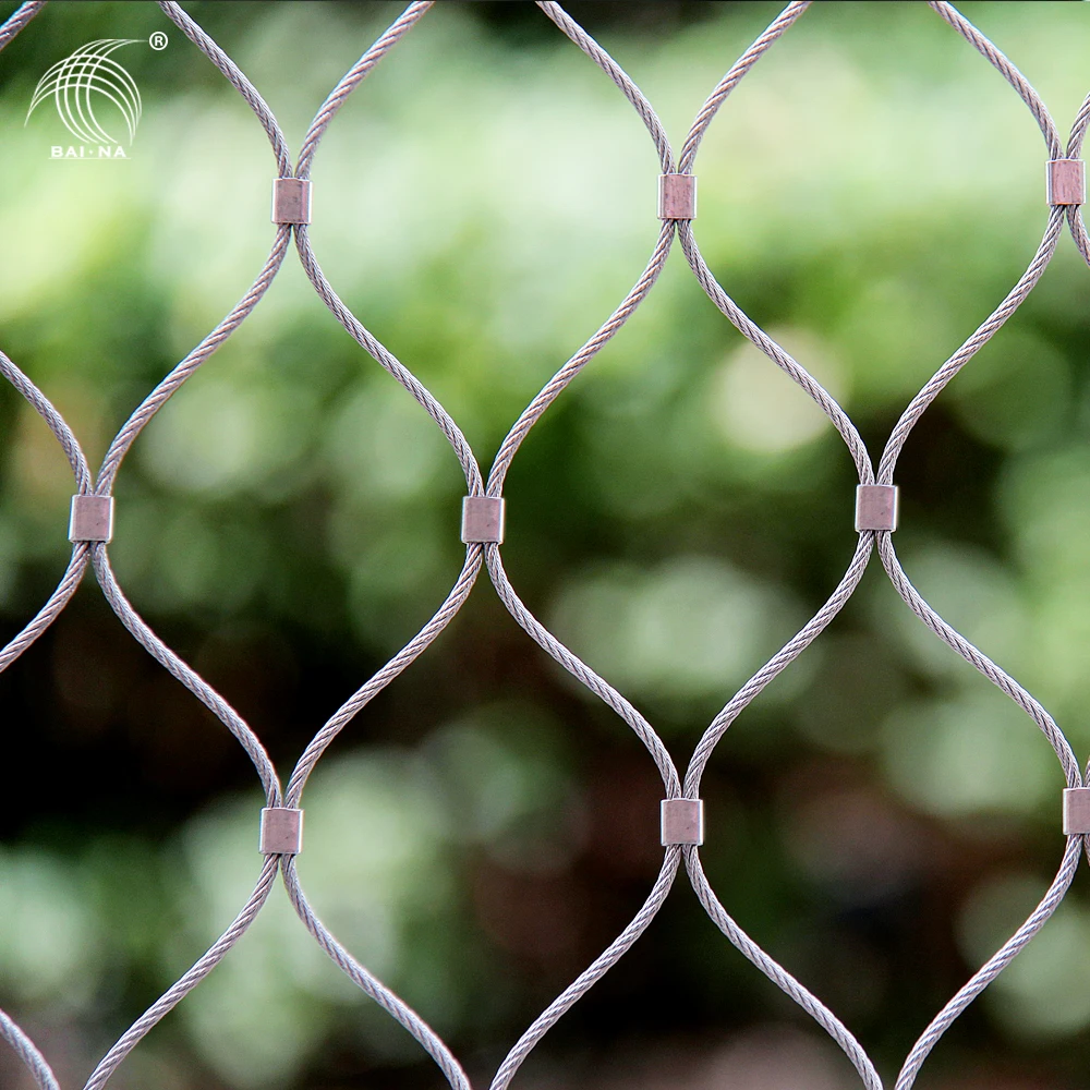 
Durable Architectural 304 316 Stainless Steel Wire Rope Cable Mesh Netting 