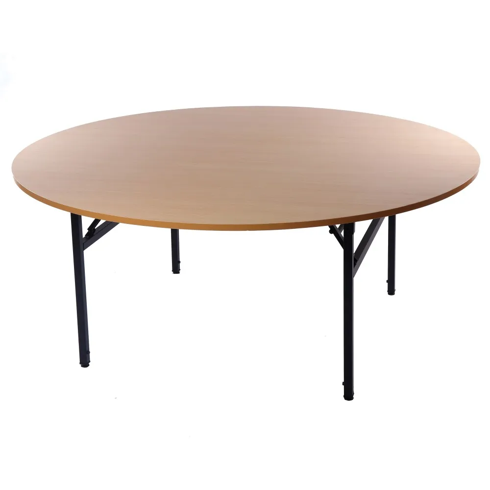 
Durable folding wooden laminate table top melamine round banquet hall tables 