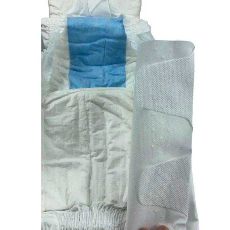 
High-end Ciustomized Economy Good Price Adult Incontinence Diaper Disposable 3D Leak Prevention Channel Plain Woven 10pcs/bag 