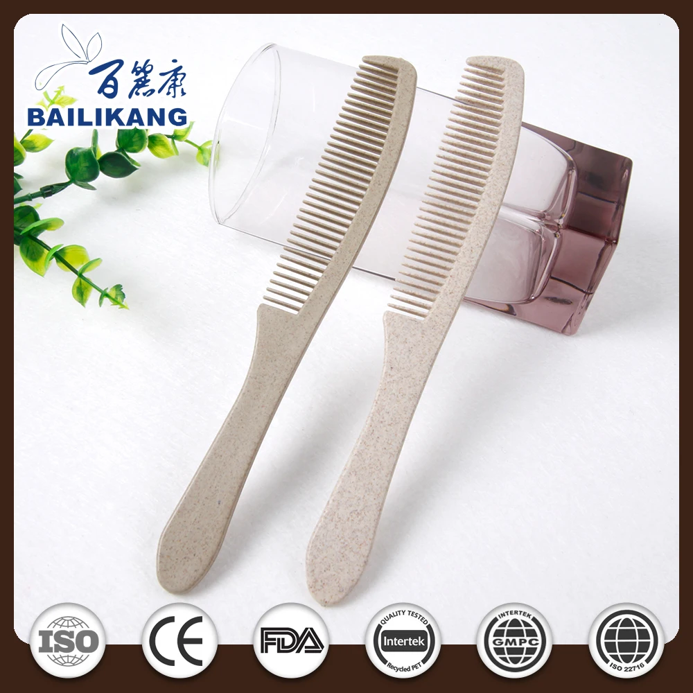 Rice husk and straw biodegradable bulk hair combs for hotel