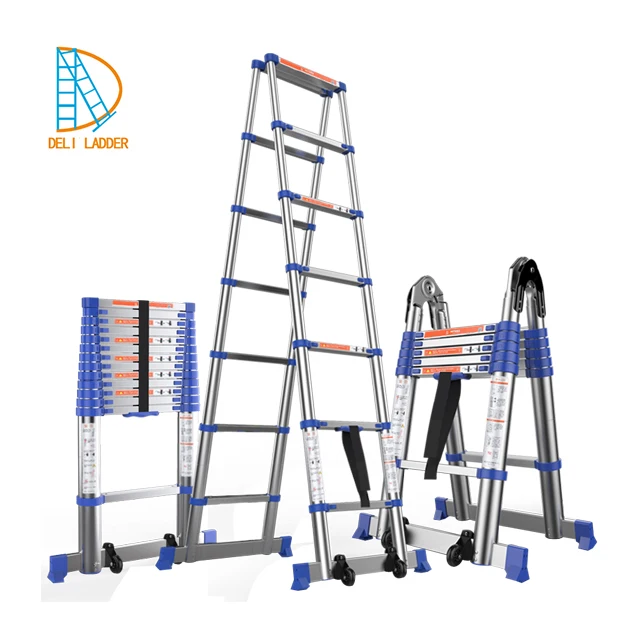 Aluminium A Type Aldi Telescopic Ladder