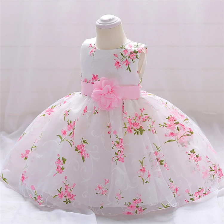 HYD52 Fashion New Born Baby baptism baby dress girl designs