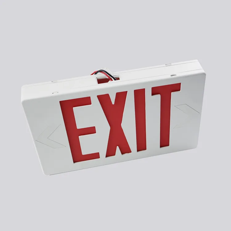 American standard cheap price 120/277V green red letters rechargeable emergency light led emergency exit sign light