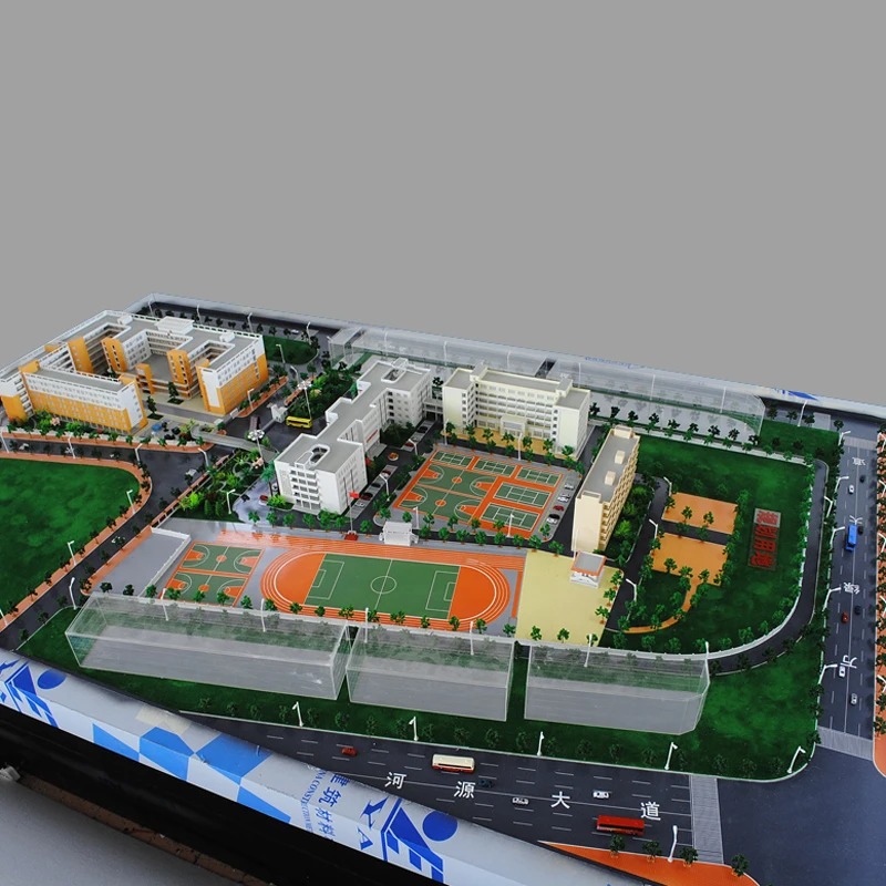 
Europe style School Planning Scale model with nice football ground 