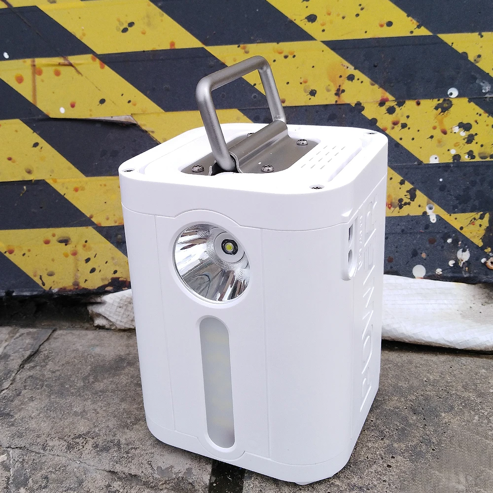 
Rechargeable solar power station for fire fighting portable device 