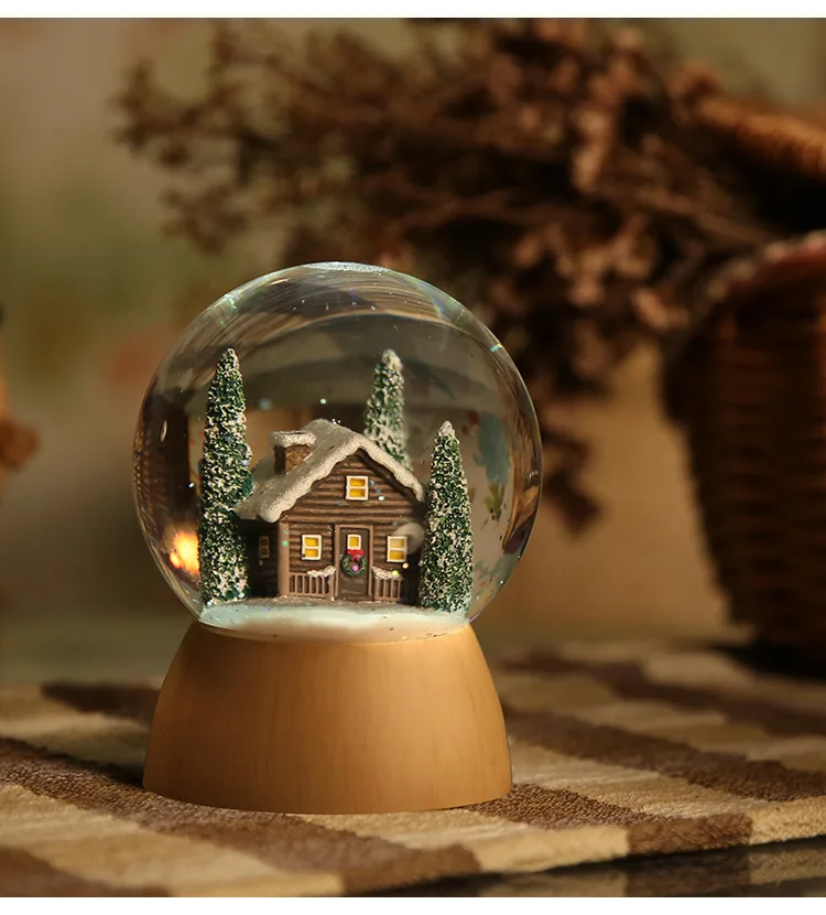 
tree house resin crafts night light home bedroom decoration lover birthday gift crystal water globe 