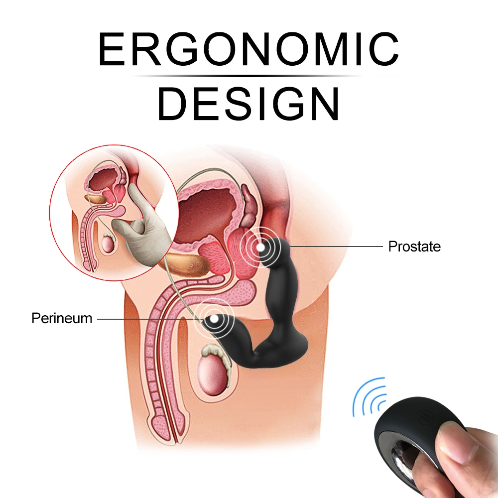 
wholesale adult sex anal plug toy silicon boys masturbator electric shock prostate massage with remote control 