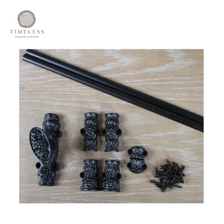 Большой размер 7 шт. винтажная черная ручка кремового болта