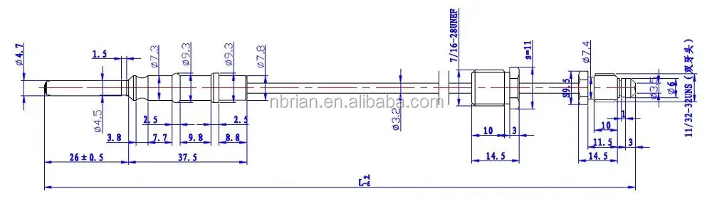 Gas blowing boiler flame sensor fireplace copper thermocouple with good after-service