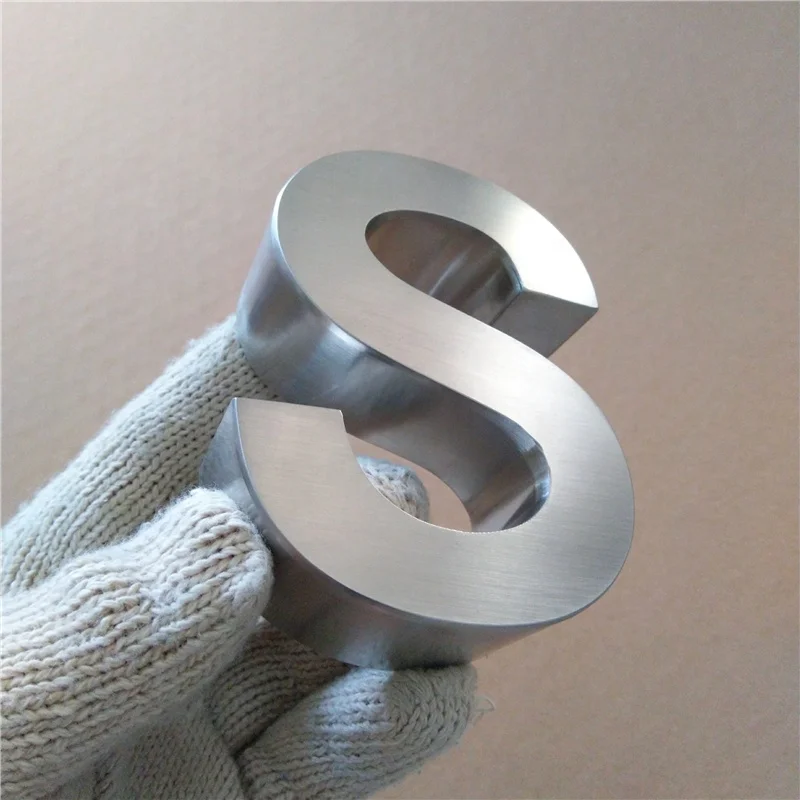 Custom 3D stainless steel letter signage office store wall sign alphabet letters