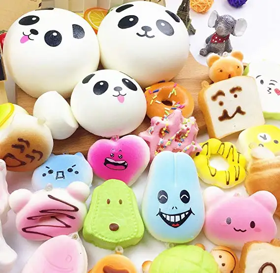 
30 Pcs/Pack Squishy Slow Rising Adorable Mini Bread Cake Bun Random Set Squishy 
