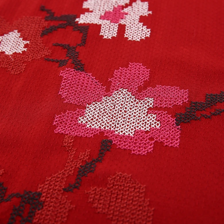 HA-14645B Shaoxing textile all over embroidery floral rayon viscose fabric wholesale