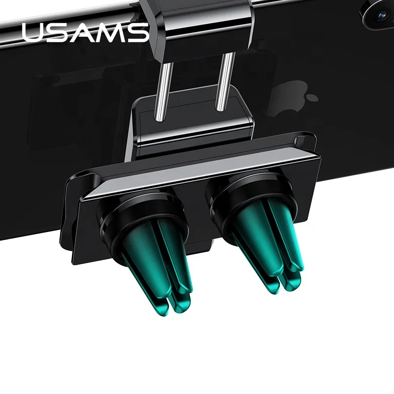  USAMS ZJ045 инновационный вращающийся на 360 градусов двойной держатель для телефона с вентиляционным