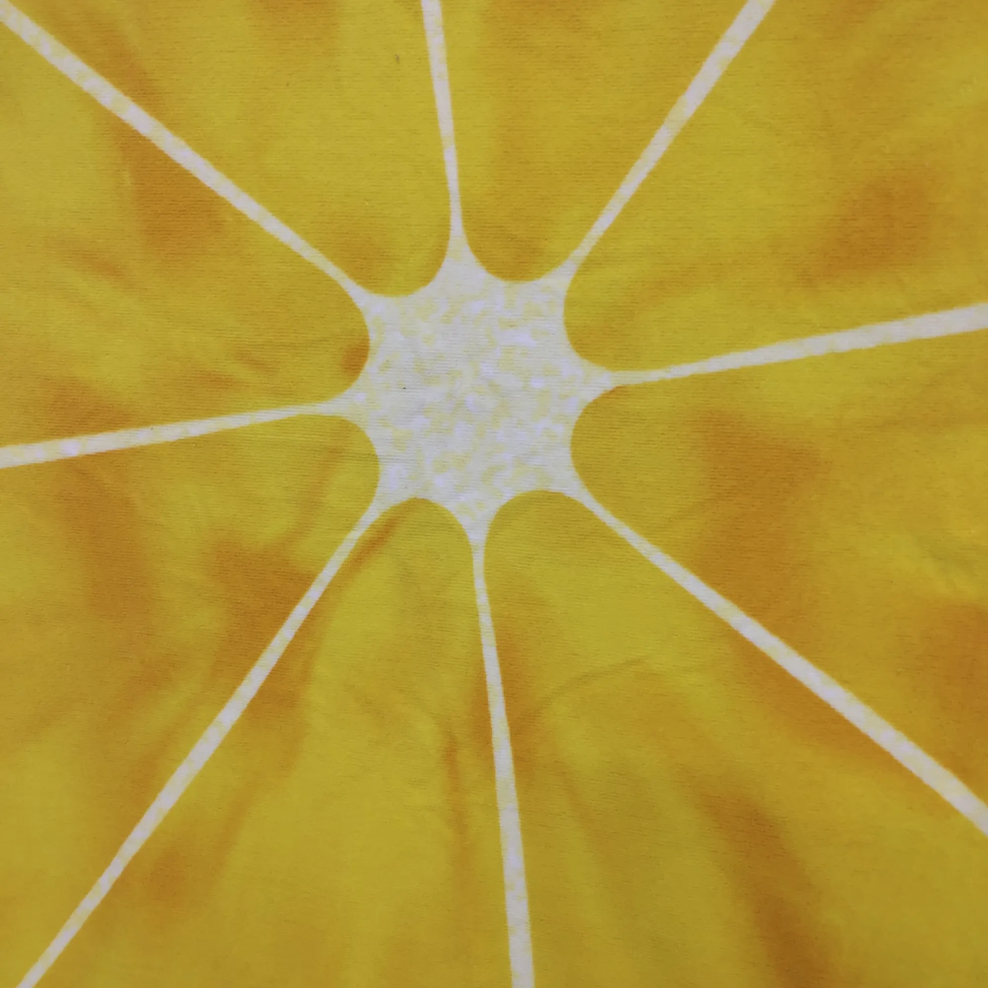 
Microfiber Lemon fruit round beach towel 