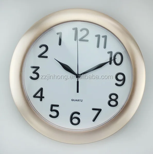 New Plastic 10inch Backwards Wall Clock/ Reverse Wall Clock