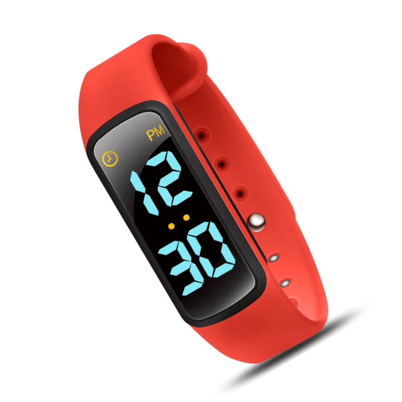 Water resistance watch colorful led watch with 30,60 and 90 countdown timer for kids