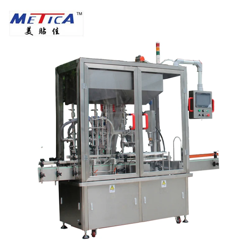 500ml Glass and PET Bottle automatic viscous liquid filling line and filling capping labeling machine for grape juice