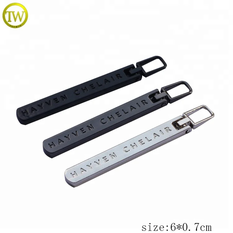 
High quality garment metal zipper slider metal zip pulls for bag accessories <span style=