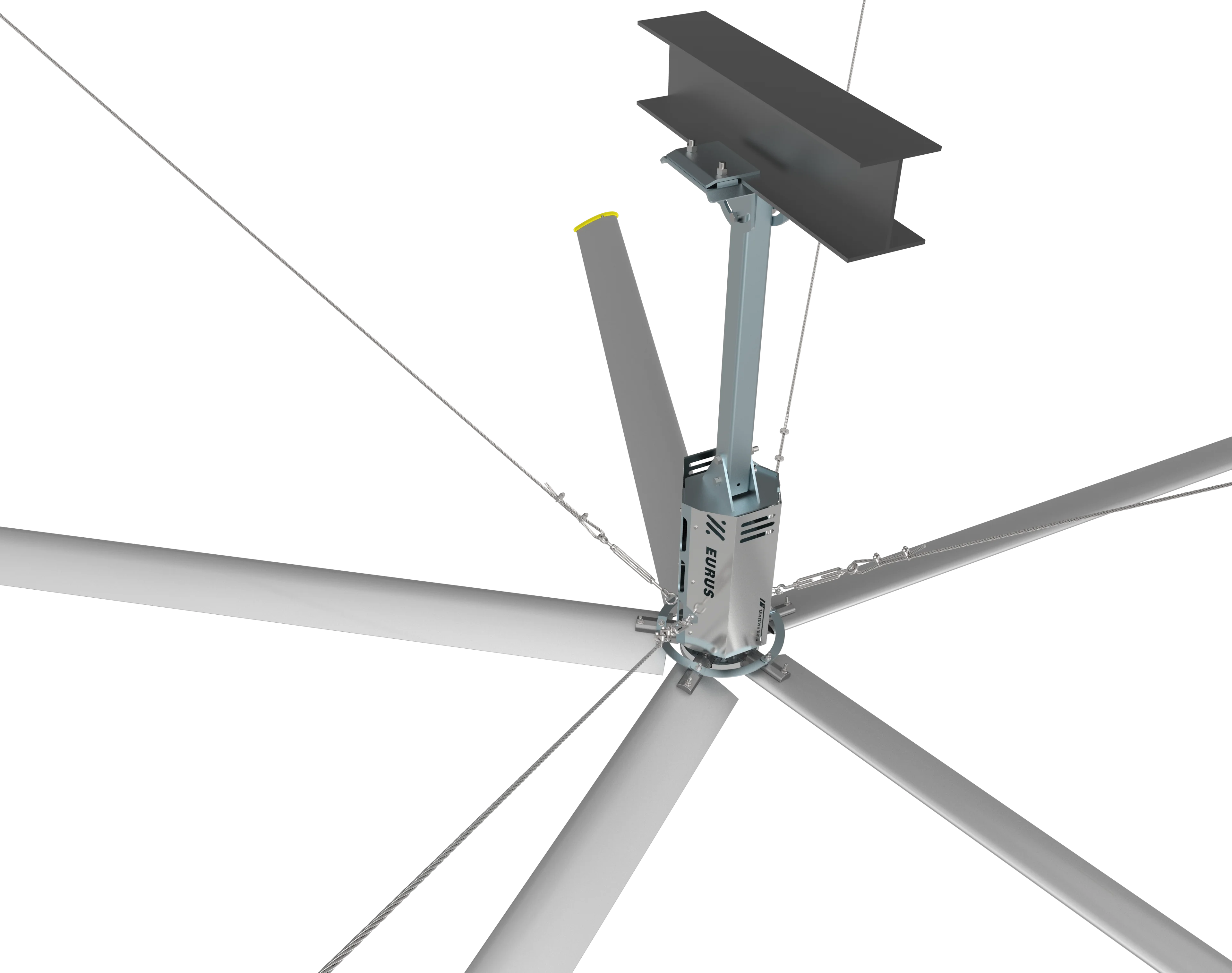 24FT стальные лезвия вентиляция охлаждение большое промышленное hvls автоматический испарительный охладитель