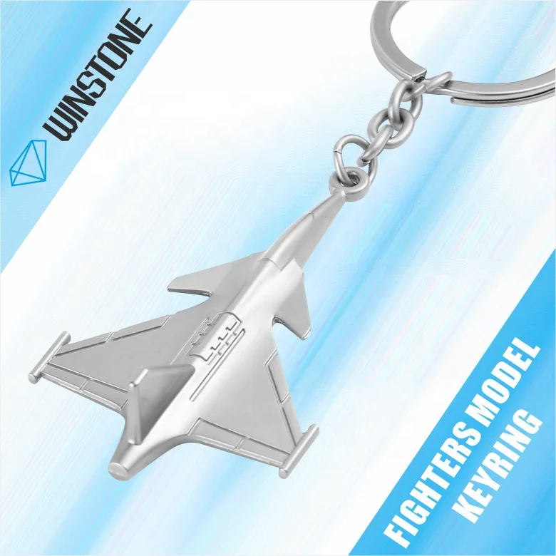 3D Model Keychain Fighter Jet Aircraft Metal Model For Business Gift