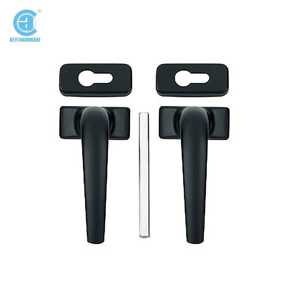 KEYI DL09 Black Lock Set Main Aluminum Lever Door Handle