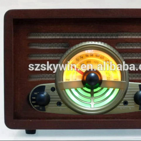 Новый старомодный радио ЖК-дисплей старинные деревянные спикер am/fm