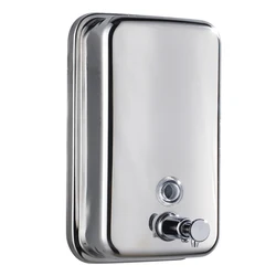 304 Stainless Steel Polish and Satin Wall Mounted 500/800/1000ml Optional Manual Soap Dispenser For Restroom