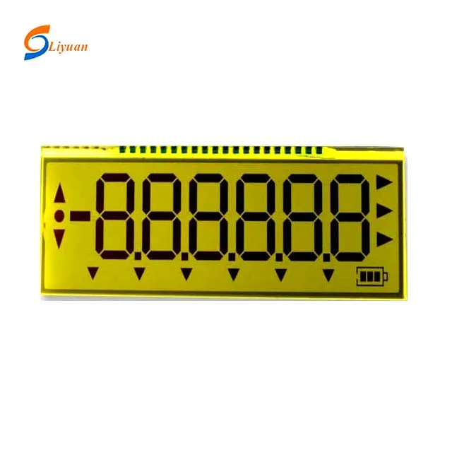 
6 digit 7 segment lcd display e ink circular lcd display 