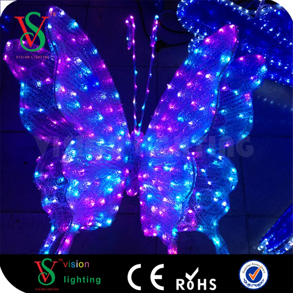 Красочные Декоративные животные светодиодные 3d бабочки мотив свет