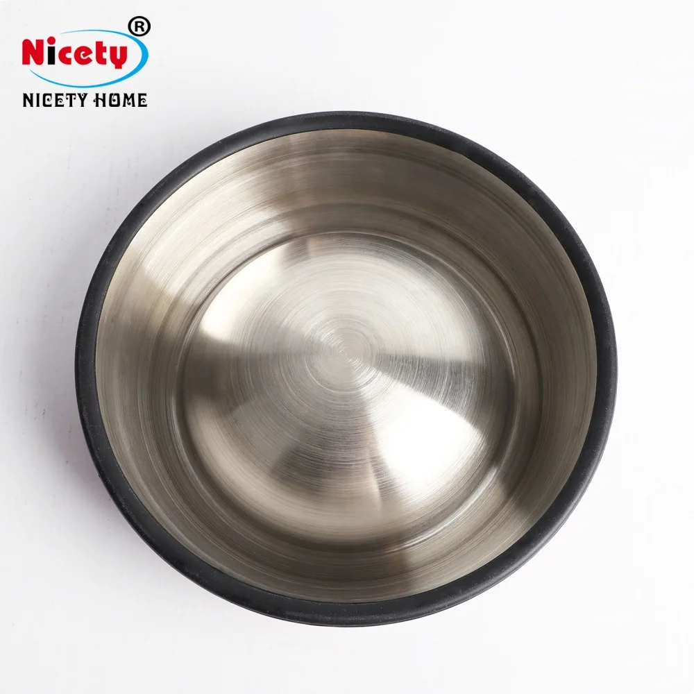 Amazon hot sell stainless steel double dog bowl wholesale pet bowl with multi color