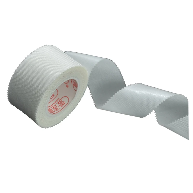 Soft and thin hypoallergenic nontoxic breathable Silk adhesive white medical surgical cloth tape for fixing gauze catheter