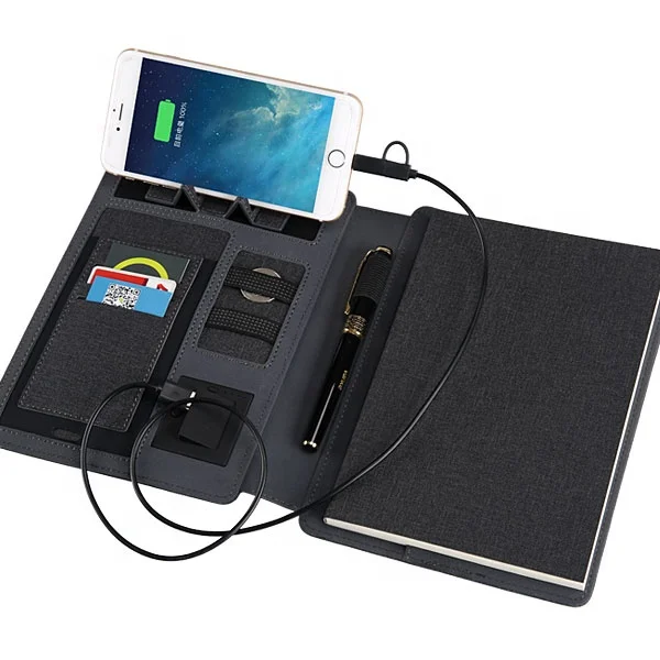 Wireless charger power bank A5 business planner organizer