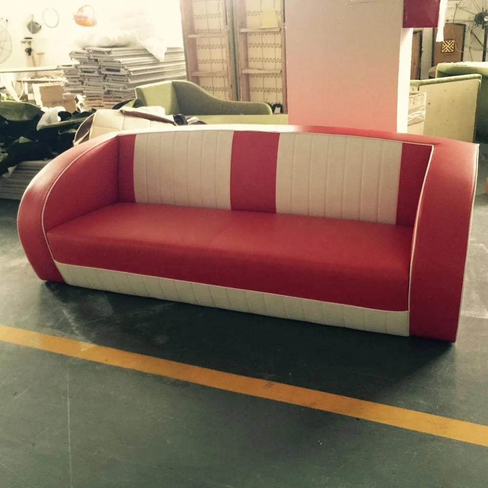 Retro American diner U shape Booth seating modern restaurant furniture fast food furniture