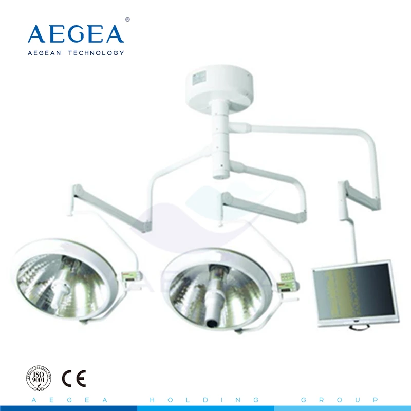 AG-LT017C Medical operating room two heads halogen shadowless bulbs hospital lamp supplier