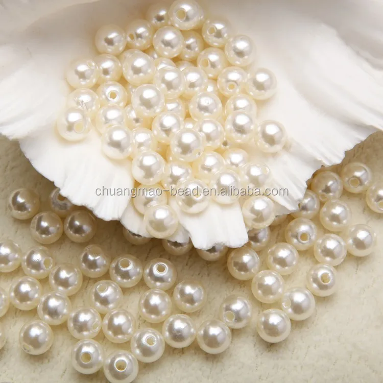 Hot sale perolas abs round loose faux pearls no hole decorative pearls for jewelry making