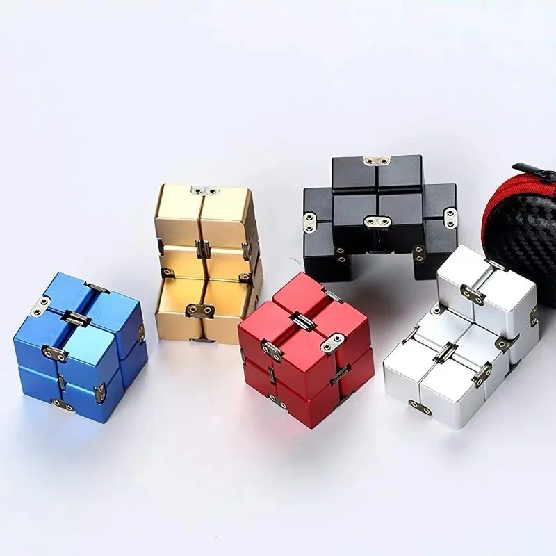 
New Version High Quality Fidget Hand Desk Toys Infinity Magic Cube with Exclusive Case 